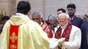 Christmas 2025: PM Modi participated in the morning prayer service at the Cathedral Church of the Redemption in Delhi